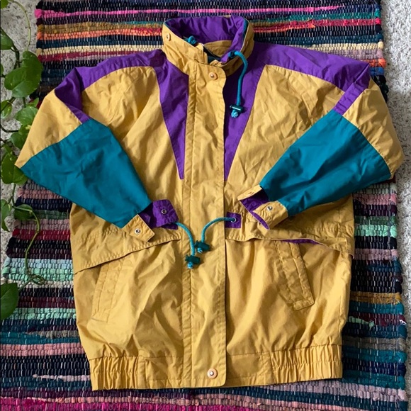 London Fog Jackets & Blazers - Vintage Yellow London Fog Zip-up Jacket Small